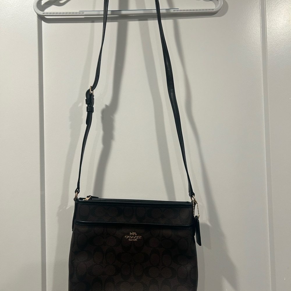 Coach Brown and Black Crossbody Bag